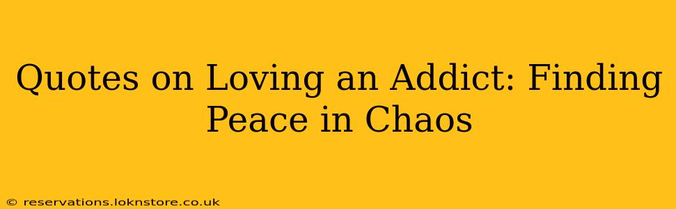 Quotes on Loving an Addict: Finding Peace in Chaos